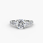 Solitaire Ring with Side Accent Stones