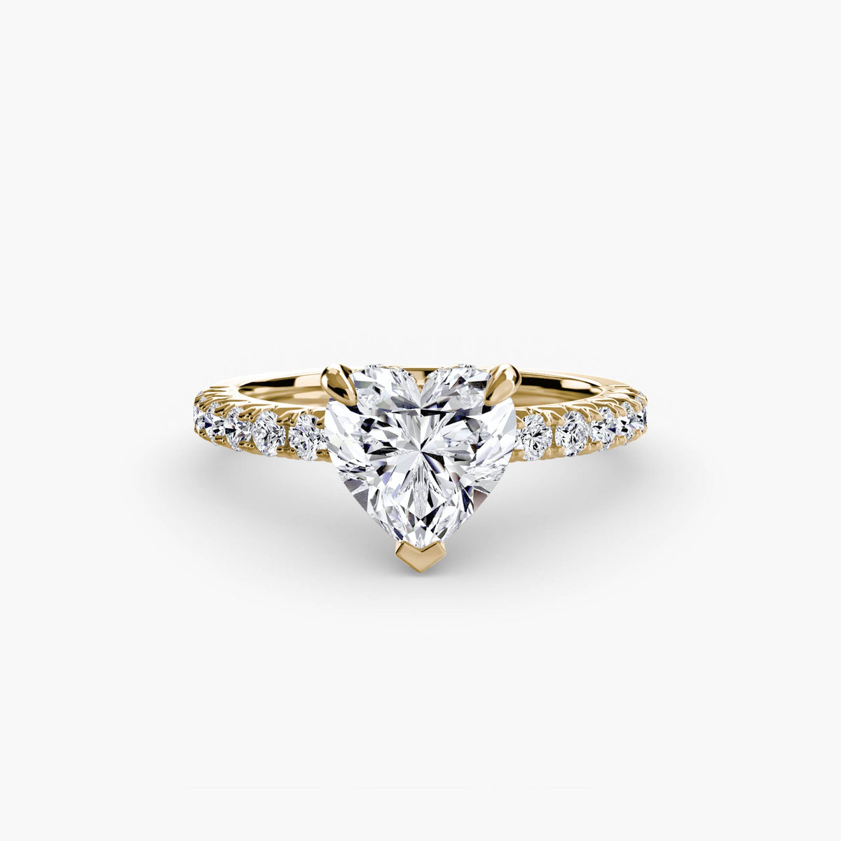 Hidden Halo Ring with Pavé sides