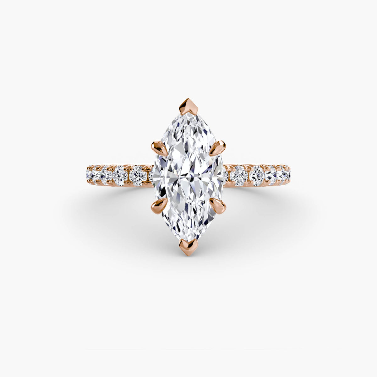 Hidden Halo Ring with Pavé sides