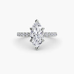 Hidden Halo Ring with Pavé sides