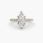 Hidden Halo Ring with Pavé sides