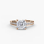Solitaire with channel set side stones