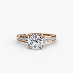 Solitaire with channel set side stones