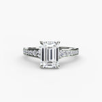Solitaire with channel set side stones