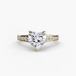Solitaire with channel set side stones