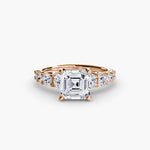 Diamond Solitaire with Graduated Accent shoulders