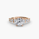 Diamond Solitaire with Graduated Accent shoulders