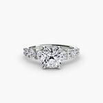 Diamond Solitaire with Graduated Accent shoulders