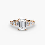 Diamond Solitaire with Graduated Accent shoulders