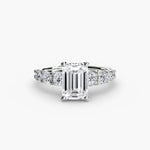 Diamond Solitaire with Graduated Accent shoulders