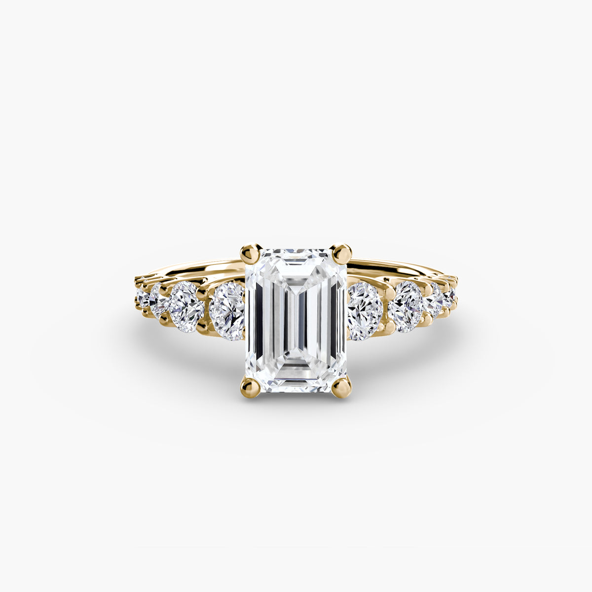 Diamond Solitaire with Graduated Accent shoulders