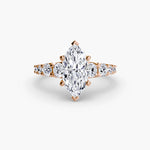 Diamond Solitaire with Graduated Accent shoulders