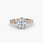 Diamond Solitaire with Graduated Accent shoulders