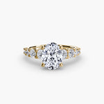 Diamond Solitaire with Graduated Accent shoulders
