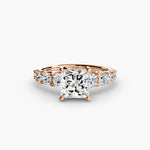 Diamond Solitaire with Graduated Accent shoulders