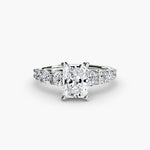 Diamond Solitaire with Graduated Accent shoulders