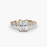 Diamond Solitaire with Graduated Accent shoulders