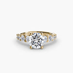 Diamond Solitaire with Graduated Accent shoulders