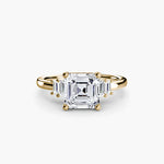 Solitaire with Baguette Accent Shoulders