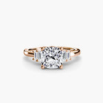 Solitaire with Baguette Accent Shoulders