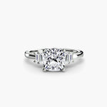 Solitaire with Baguette Accent Shoulders