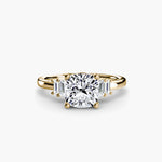 Solitaire with Baguette Accent Shoulders