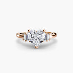 Solitaire with Baguette Accent Shoulders