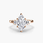 Solitaire with Baguette Accent Shoulders