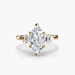 Solitaire with Baguette Accent Shoulders