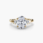 Solitaire with Baguette Accent Shoulders
