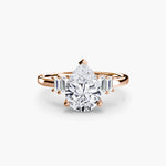 Solitaire with Baguette Accent Shoulders