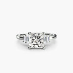 Solitaire with Baguette Accent Shoulders