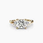 Solitaire with Baguette Accent Shoulders