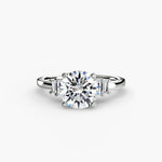 Solitaire with Baguette Accent Shoulders
