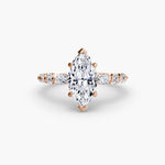 Solitaire ring with fancy sides