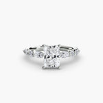 Solitaire ring with fancy sides