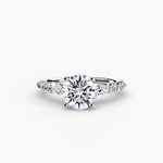 Solitaire ring with fancy sides