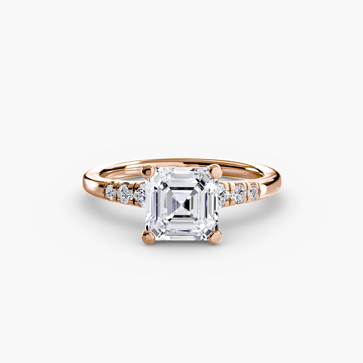 Solitaire with Tapered Accent Stones