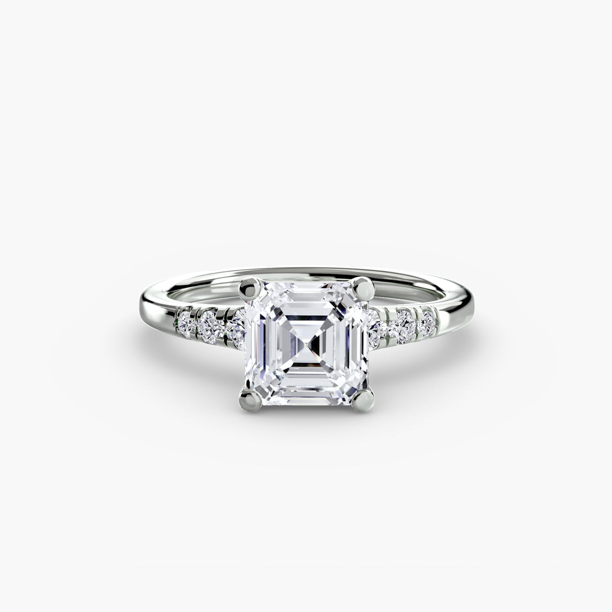 Solitaire with Tapered Accent Stones
