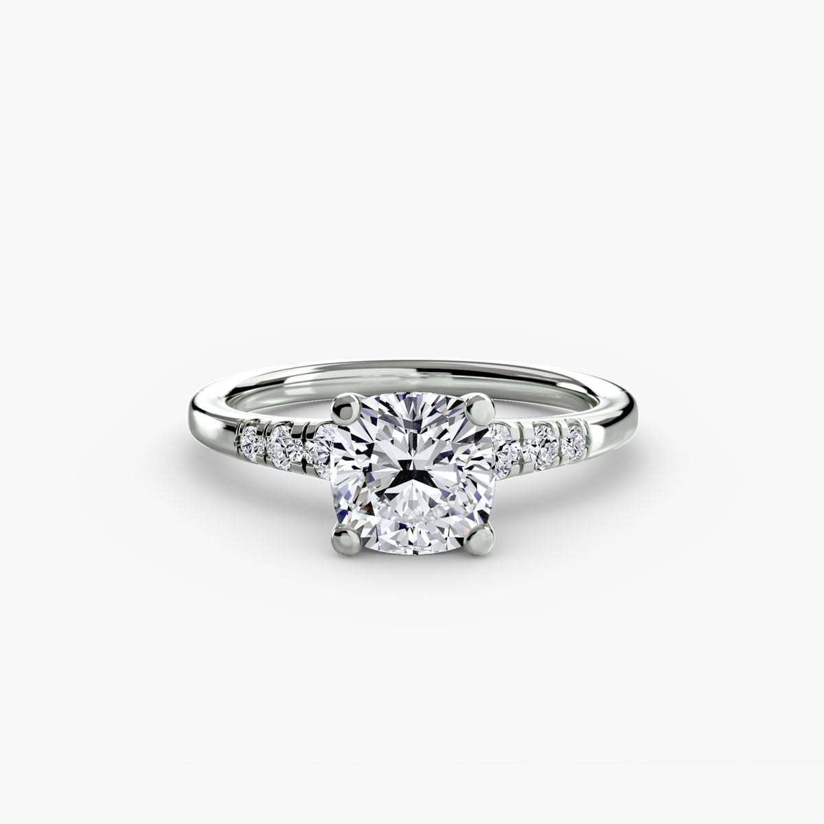 Solitaire with Tapered Accent Stones