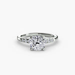 Solitaire with Tapered Accent Stones