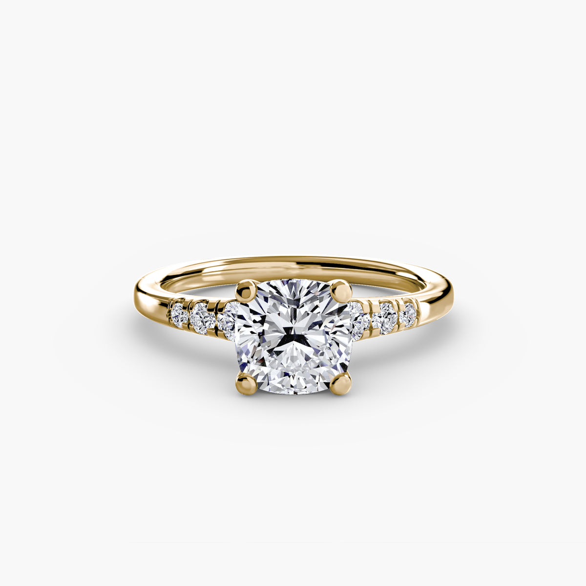 Solitaire with Tapered Accent Stones