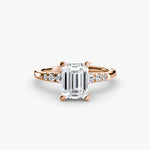 Solitaire with Tapered Accent Stones