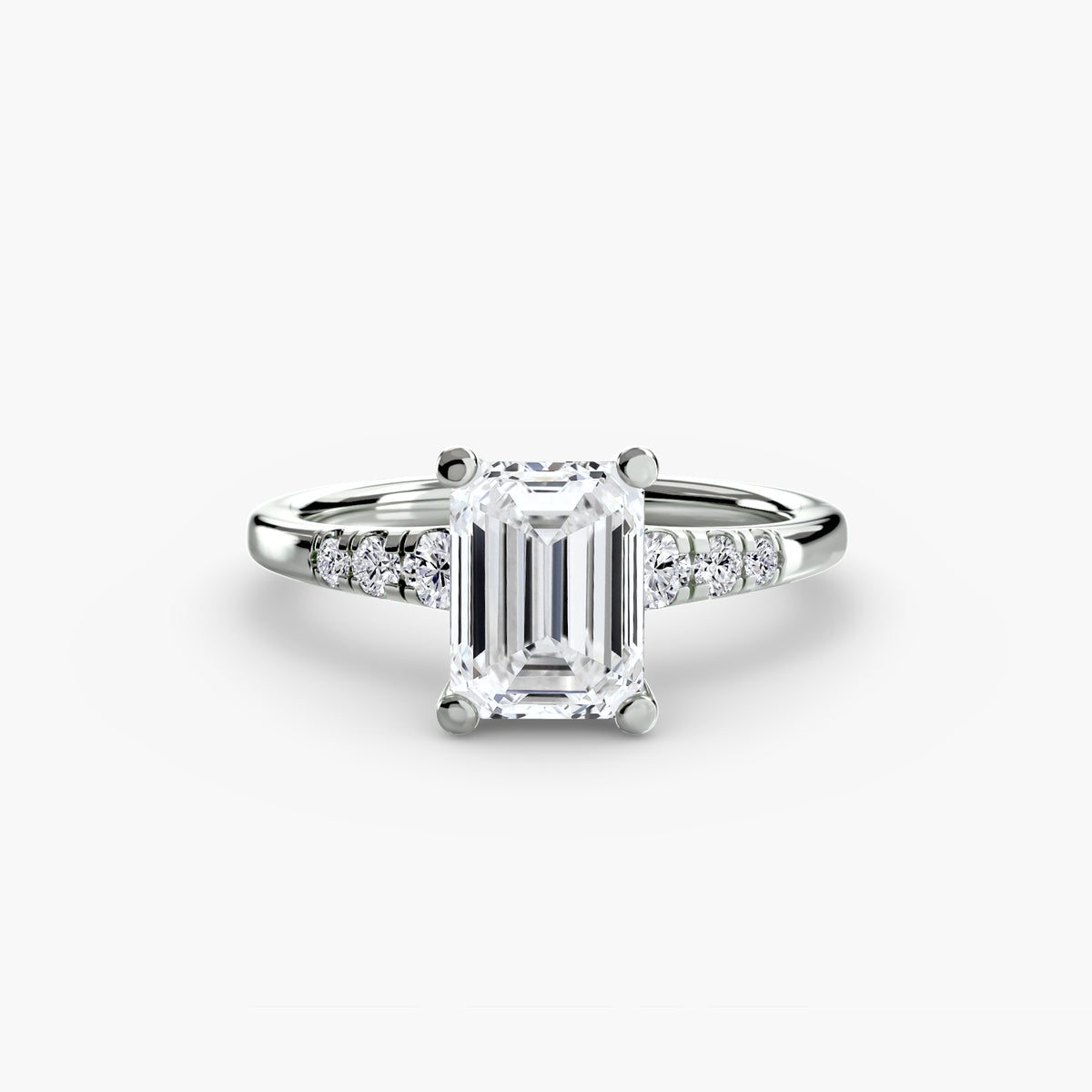 Solitaire with Tapered Accent Stones