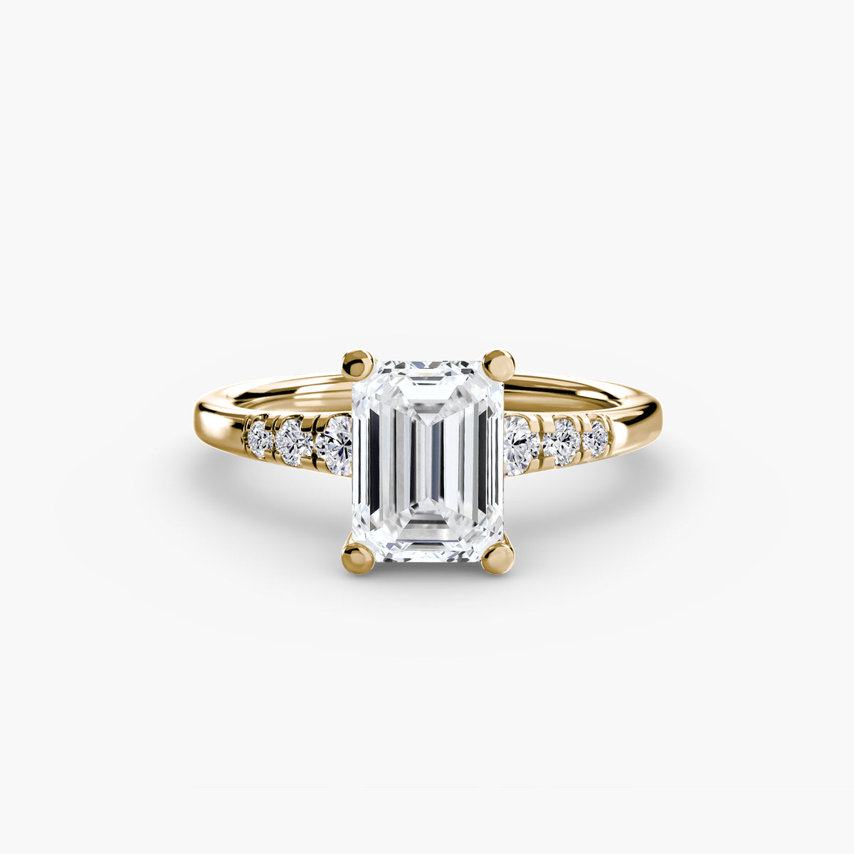 Solitaire with Tapered Accent Stones