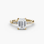 Solitaire with Tapered Accent Stones