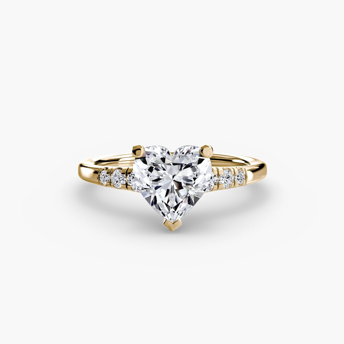 Solitaire with Tapered Accent Stones
