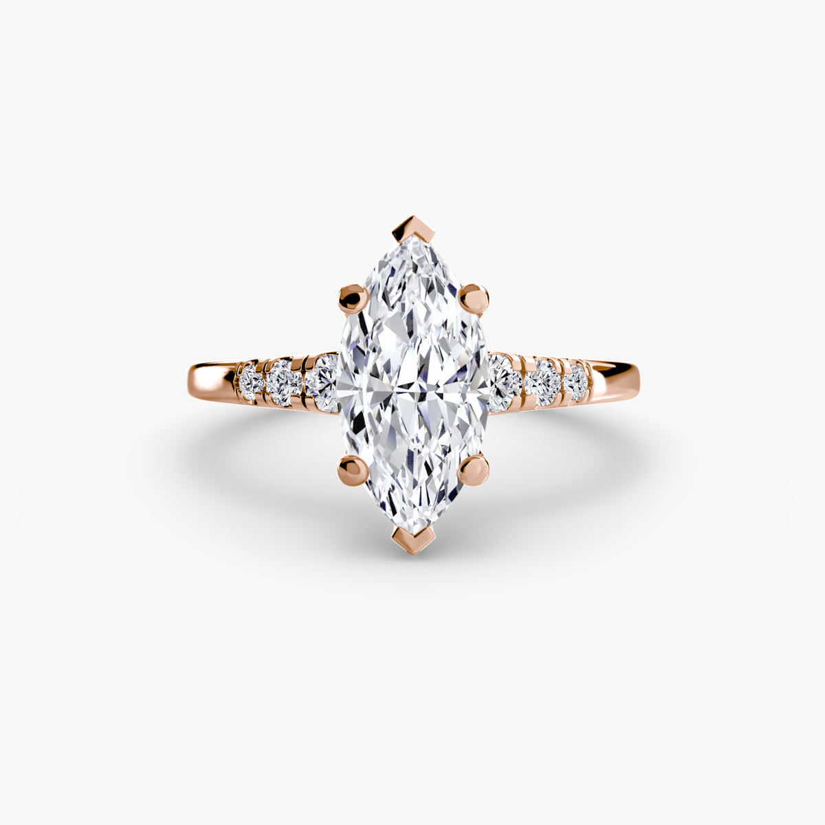 Solitaire with Tapered Accent Stones