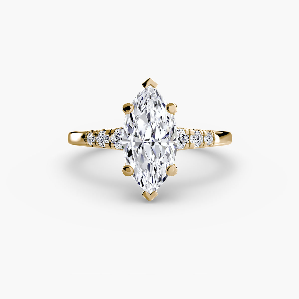 Solitaire with Tapered Accent Stones