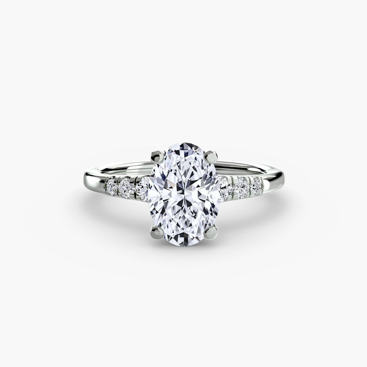 Solitaire with Tapered Accent Stones